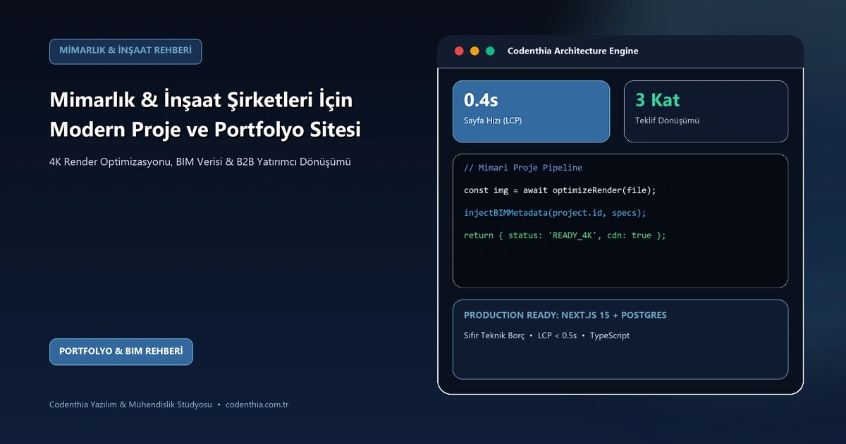Mimarlık ve İnşaat Firmaları İçin Portfolyo & Proje Web Sitesi Nasıl Olmalı?